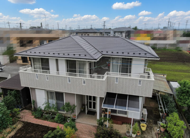 栃木県宇都宮市 T様邸 屋根葺き替え『アイジー工業 スーパーガルテクトフッ素』ベランダ防水工事